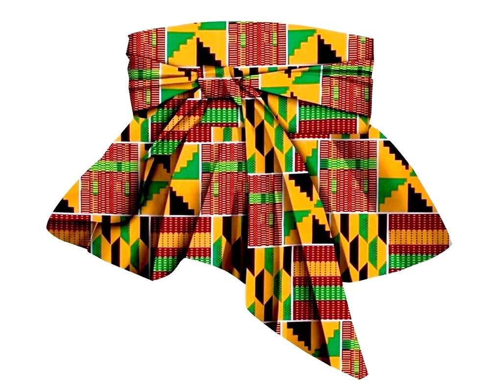 3803 African Belt Printed Vintage Wide Belt Tops Dresses Frenulum Prom